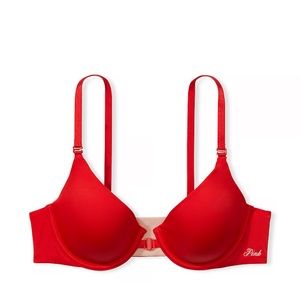 NWT PINK reversible Flip it bra. Red to pink front closure bra. 38D